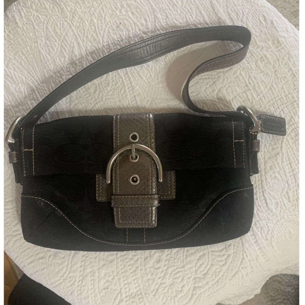 2005 Coach Black SOHO Signature Bag with Tag